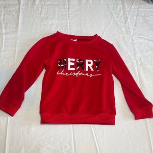 Source Unknown Red 'Merry Christmas' Kids Sweatshirt